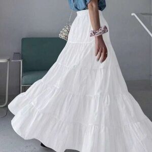 Elegant White Maxi Skirt